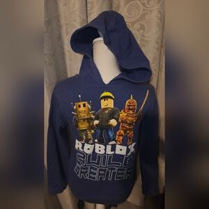 Blue Roblox Kids Hoodie